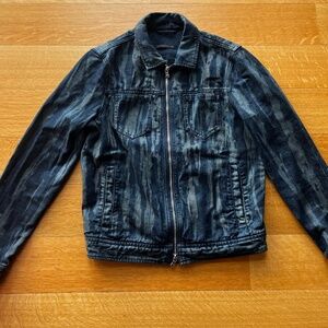 John Varvatos - Patterned Denim Jacket
